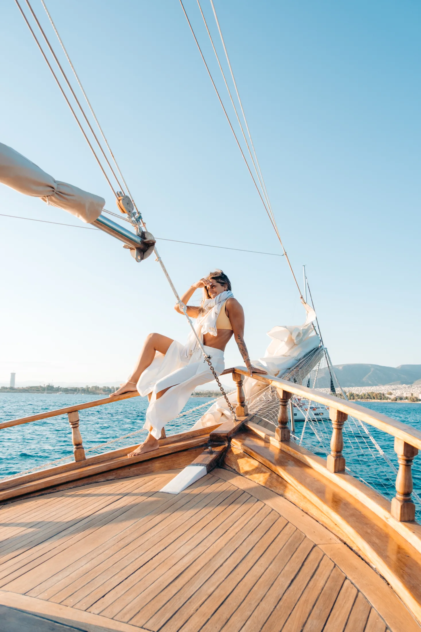 AXION ESTI deck during sunset cruise