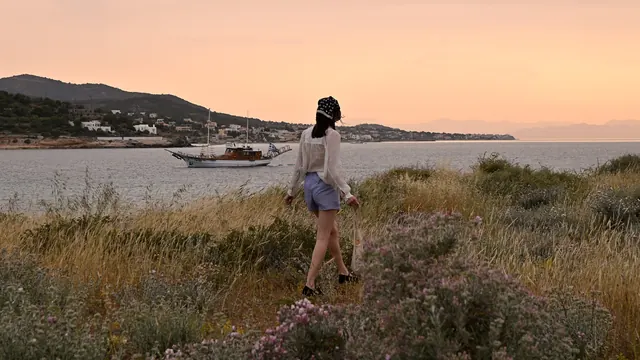 A coastal walk at sunset