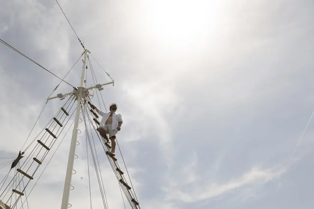 Sails and rigging aboard AXION ESTI