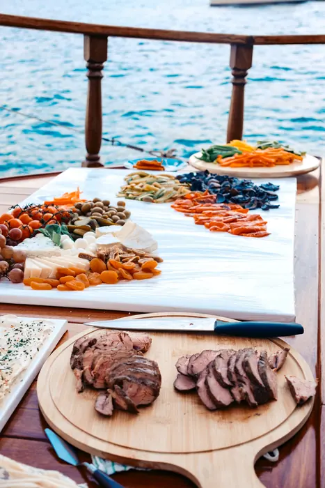 Guests aboard AXION ESTI during a private cruise from Athens